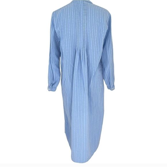 LL bean Vtg Pintuck Dobby Cotton Nightgown flannel Pajamas Modest Cottagecore L - Picture 5 of 11